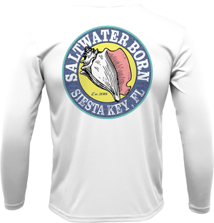 Saltwater Born Shirts Siesta Key State of Florida Long Sleeve UPF 50+ Dry-Fit Shirt