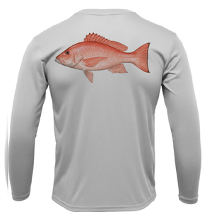 Saltwater Born Shirts Snapper Long Sleeve UPF 50+ Dry-Fit Shirt