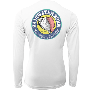 Saltwater Born Shirts Tarpon Springs, FL "Saltwater Hair Don't Care" Long Sleeve UPF 50+ Dry-Fit Shirt