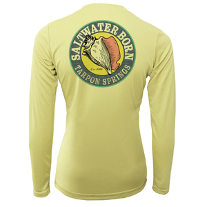 Saltwater Born Shirts Tarpon Springs, FL "Saltwater Hair Don't Care" Long Sleeve UPF 50+ Dry-Fit Shirt