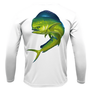 Saltwater Born Shirts & Tops S / WHITE Key West, FL Action Mahi Long Sleeve UPF 50+ Dry-Fit Shirt