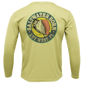 Saltwater Born Shirts USF Green and Gold Long Sleeve UPF 50+ Dry-Fit Shirt