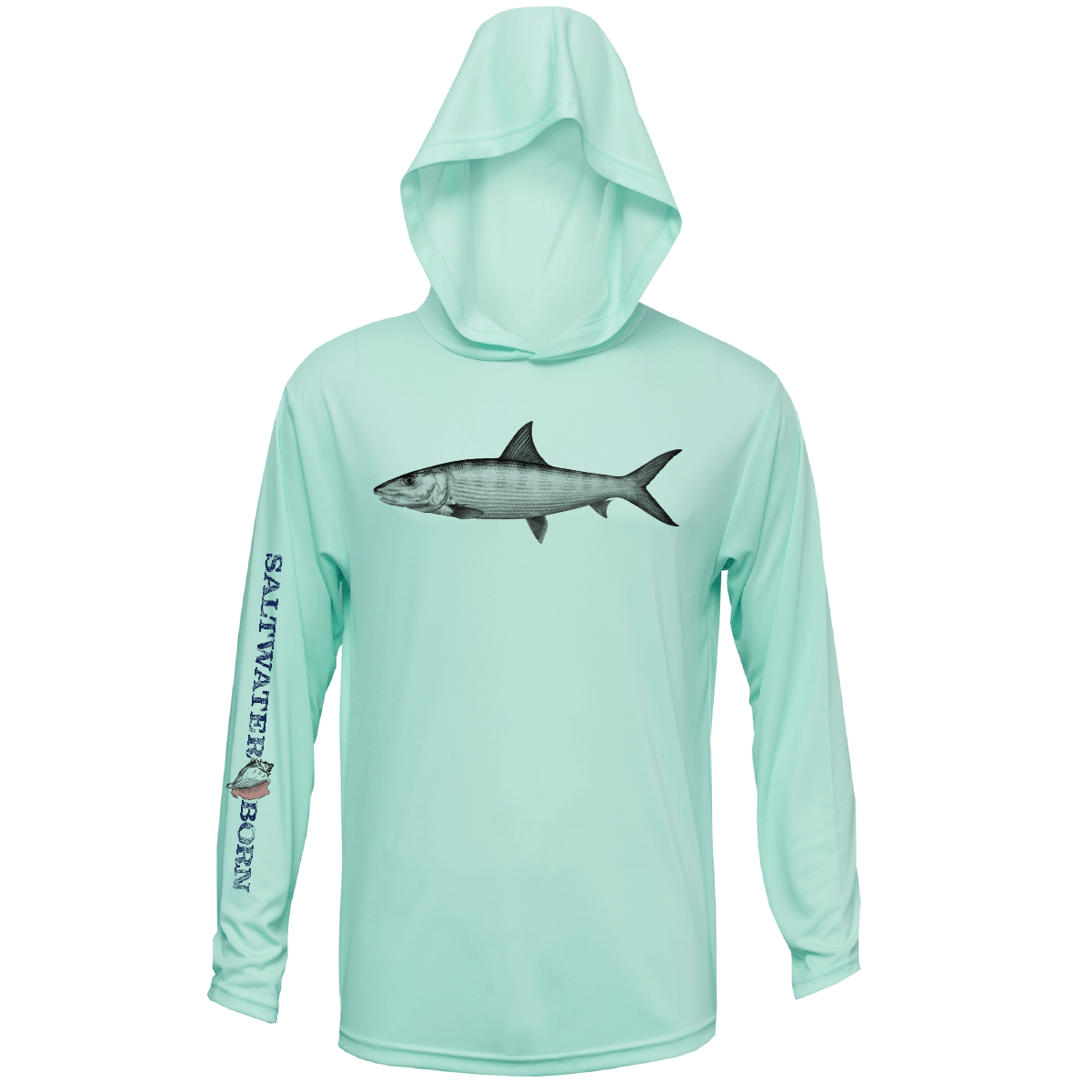 Bonefish Long Sleeve UPF 50+ Dry-Fit Hoodie in White | Size 2XL