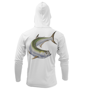 Saltwater Born UPF 50+ Hoodies Dunedin, FL Action Tarpon Long Sleeve UPF 50+ Dry-Fit Hoodie