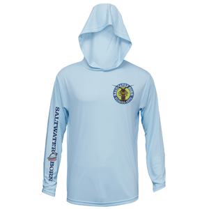 Saltwater Born UPF 50+ Hoodies Florida Keys Realistic Lobster Long Sleeve UPF 50+ Dry-Fit Hoodie