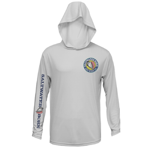 Saltwater Born UPF 50+ Hoodies Key West, FL Jumbo Shrimp Long Sleeve UPF 50+ Dry-Fit Hoodie