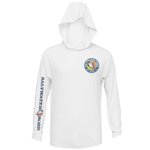 Saltwater Born UPF 50+ Hoodies Key West, FL Jumbo Shrimp Long Sleeve UPF 50+ Dry-Fit Hoodie