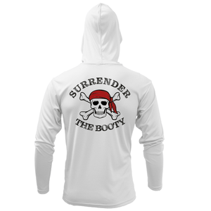 Saltwater Born UPF 50+ Hoodies S / WHITE Florida Freshwater Born "Surrender The Booty" Men's Long Sleeve UPF 50+ Dry-Fit Hoodie