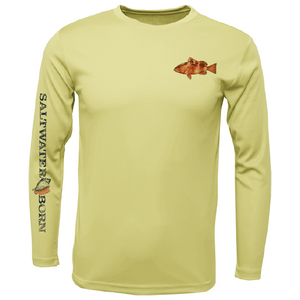 Freshwater Born Linear Logo Men's Cotton Long Sleeve Shirt – Saltwater Born