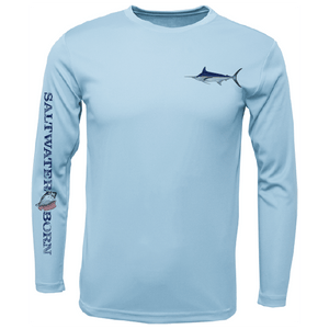 Saltwater Born UPF 50+ Long Sleeve Clean Marlin Long Sleeve UPF 50+ Dry-Fit Shirt