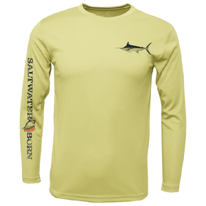 Saltwater Born UPF 50+ Long Sleeve Clean Marlin Long Sleeve UPF 50+ Dry-Fit Shirt