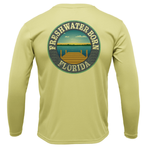 Saltwater Born UPF 50+ Long Sleeve Florida Flag Freshwater Born Men's Long Sleeve UPF 50+ Dry-Fit Shirt