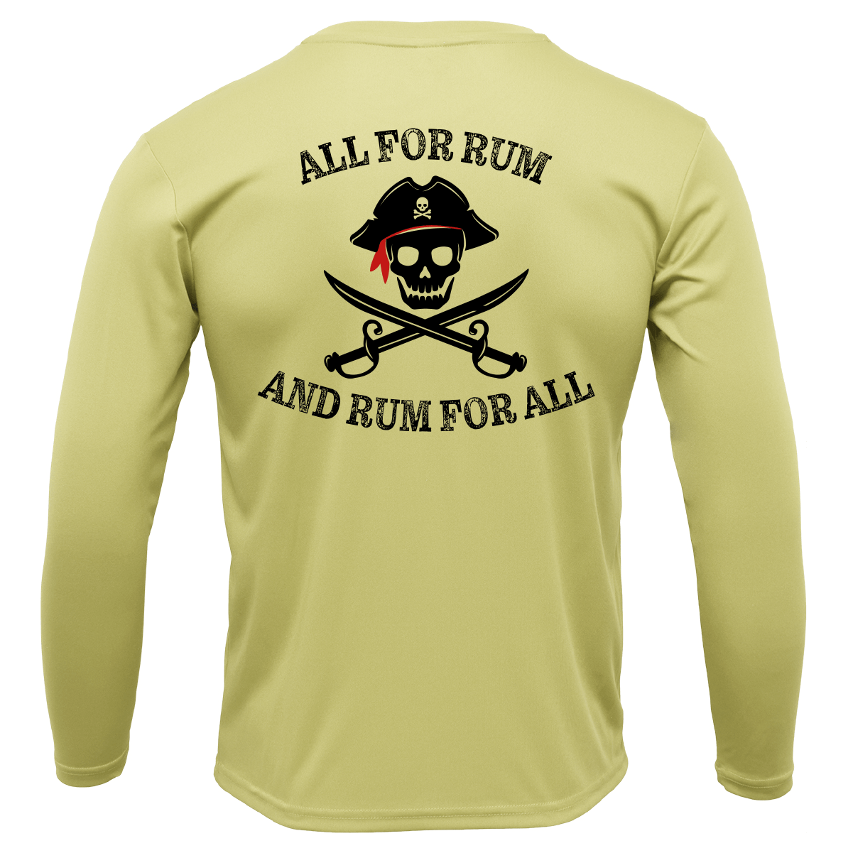 Saltwater Born UPF 50+ Long Sleeve Florida Freshwater Born "All For Rum and Rum For All" Men's Long Sleeve UPF 50+ Dry-Fit Shirt