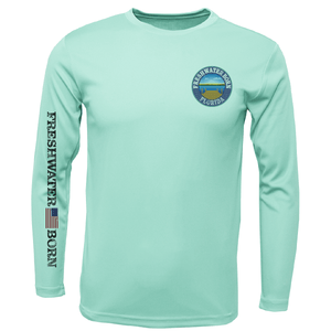 Key West, fl Saltwater Born Boy's Long-Sleeve UPF 50+ Dry-Fit Shirt in Ice Blue | Size Youth Small