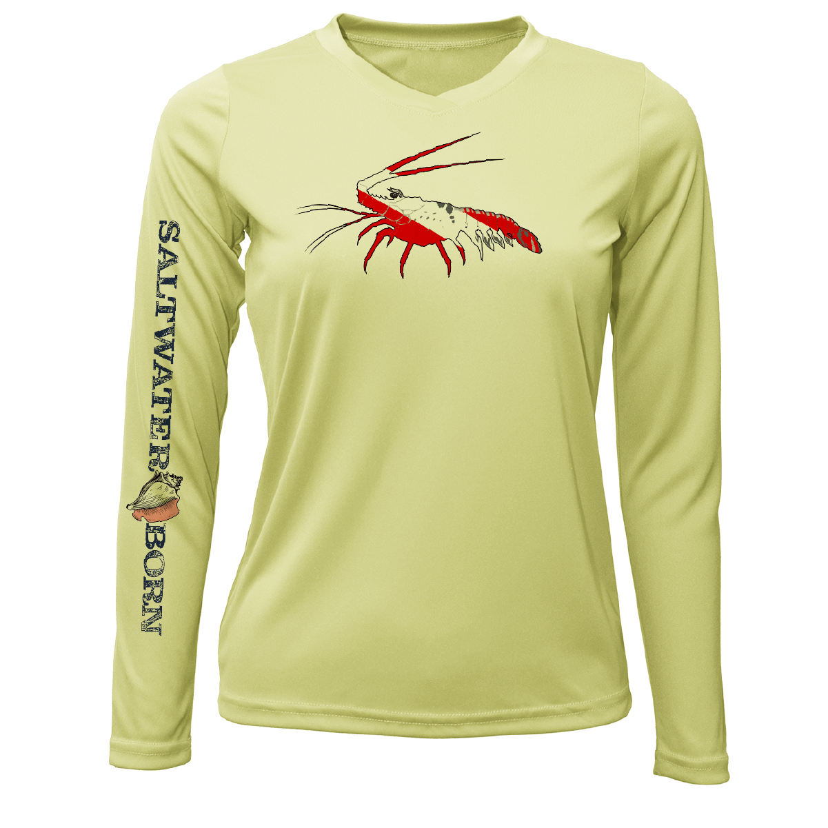 Saltwater Born UPF 50+ Long Sleeve Florida Lobster Long Sleeve UPF 50+ Dry-Fit Shirt