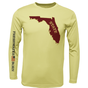 Saltwater Born UPF 50+ Long Sleeve Garnet and Gold Freshwater Born Men's Long Sleeve UPF 50+ Dry-Fit Shirt