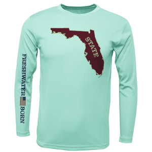 Saltwater Born UPF 50+ Long Sleeve Garnet and Gold Freshwater Born Men's Long Sleeve UPF 50+ Dry-Fit Shirt