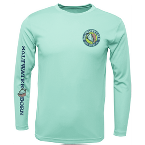 Saltwater Born UPF 50+ Long Sleeve Key West, FL Jumbo Shrimp Long Sleeve UPF 50+ Dry-Fit Shirt