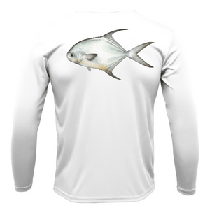 Saltwater Born UPF 50+ Long Sleeve Key West, FL Permit Long Sleeve UPF 50+ Dry-Fit Shirt