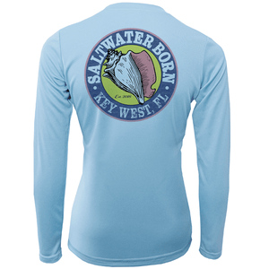 Saltwater Born UPF 50+ Long Sleeve Key West, FL "Saltwater Hair...Don't Care" Long Sleeve UPF 50+ Dry-Fit Shirt