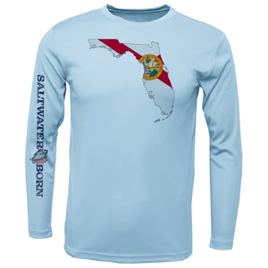 Saltwater Born UPF 50+ Long Sleeve Key West, FL State of Florida Long Sleeve UPF 50+ Dry-Fit Shirt