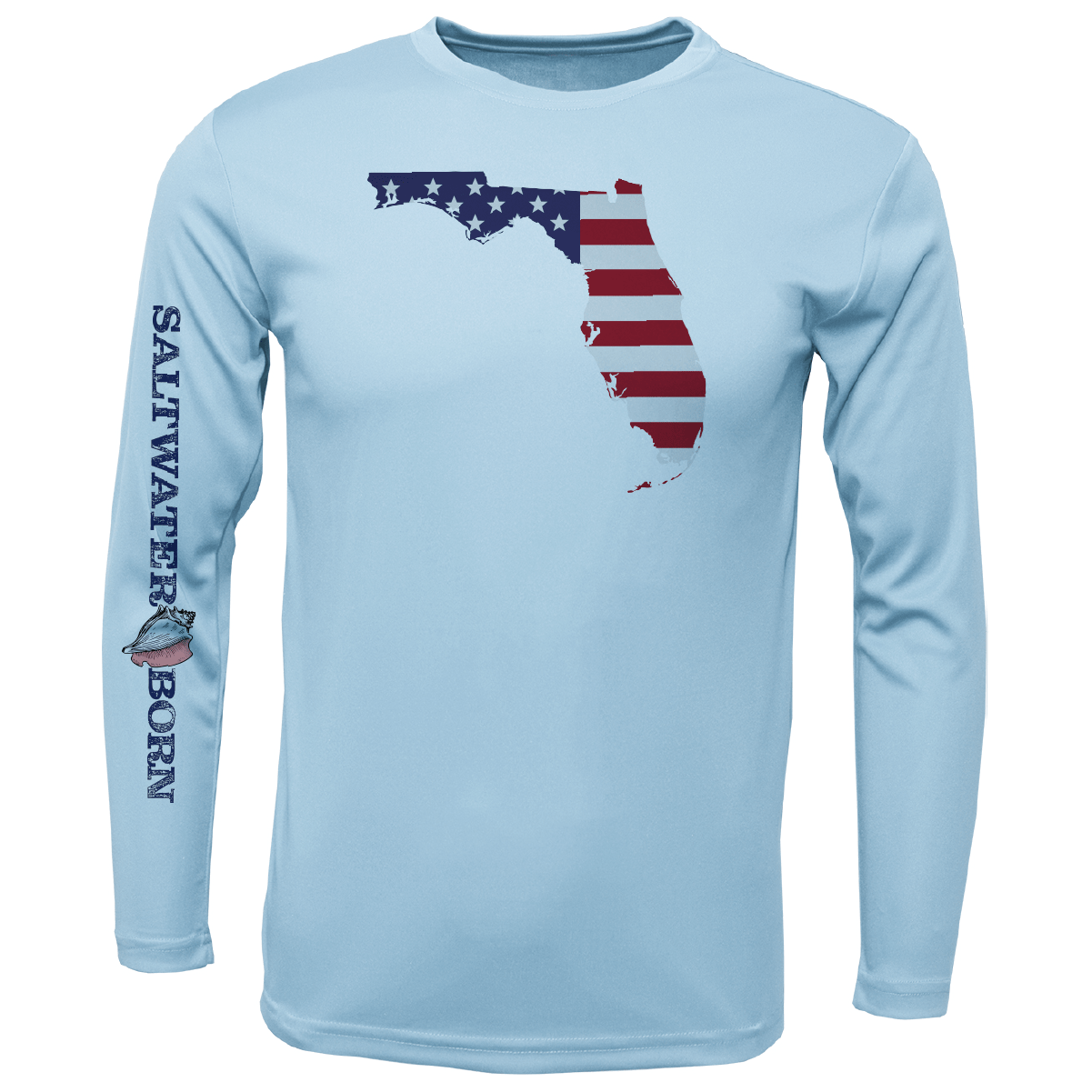 Saltwater Born UPF 50+ Long Sleeve Key West, Florida USA Long Sleeve UPF 50+ Dry-Fit Shirt