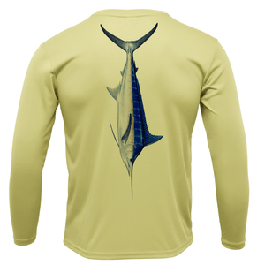 Saltwater Born UPF 50+ Long Sleeve M / CANARY Key West, FL Marlin Long Sleeve UPF 50+ Dry-Fit Shirt