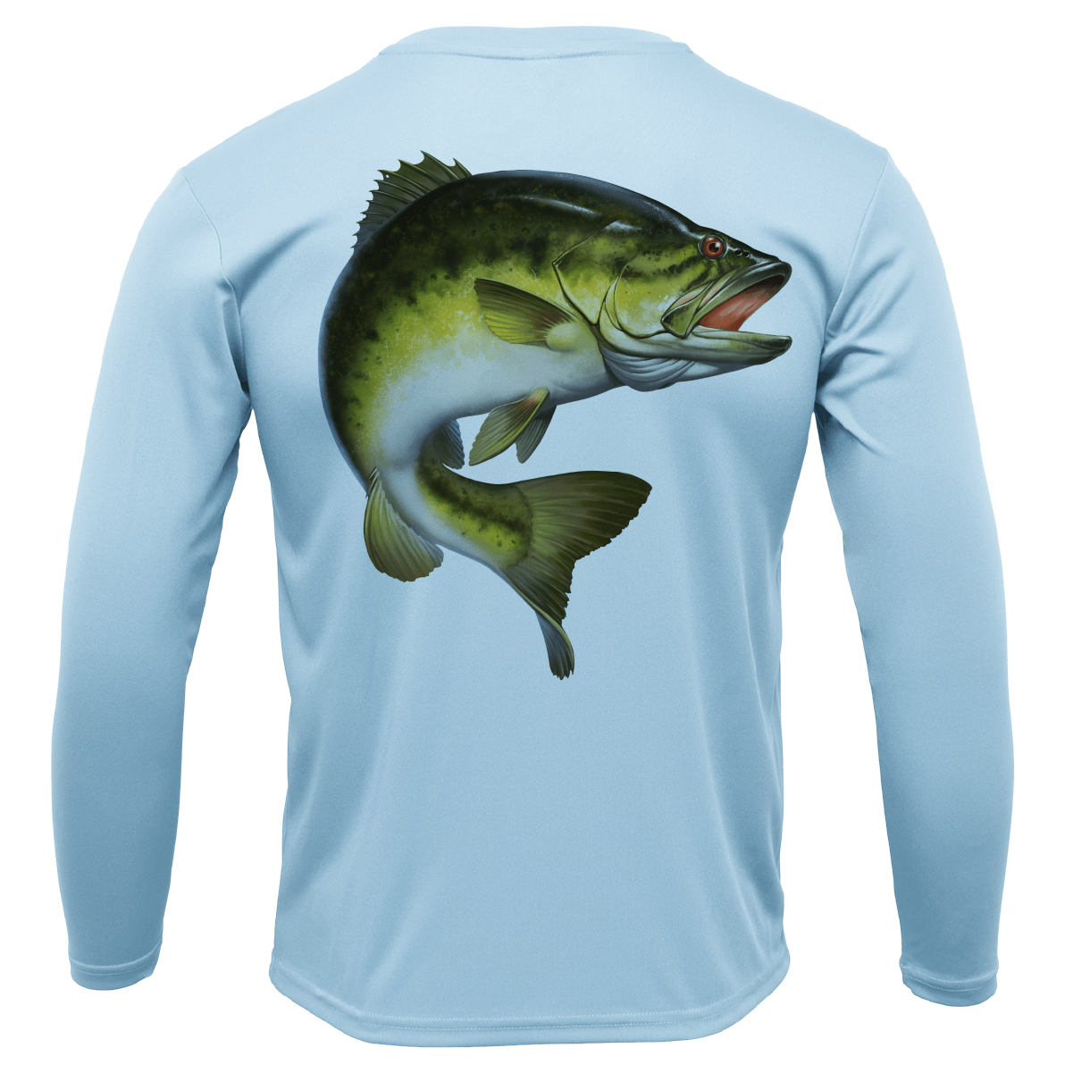 Saltwater Born UPF 50+ Long Sleeve Marietta, GA Freshwater Born Largemouth Bass Men's Long Sleeve UPF 50+ Dry-Fit Shirt