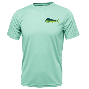 Saltwater Born UPF 50+ Short Sleeve S / SEAFOAM Key West, FL Mahi on Chest Short Sleeve UPF 50+ Dry-Fit Shirt