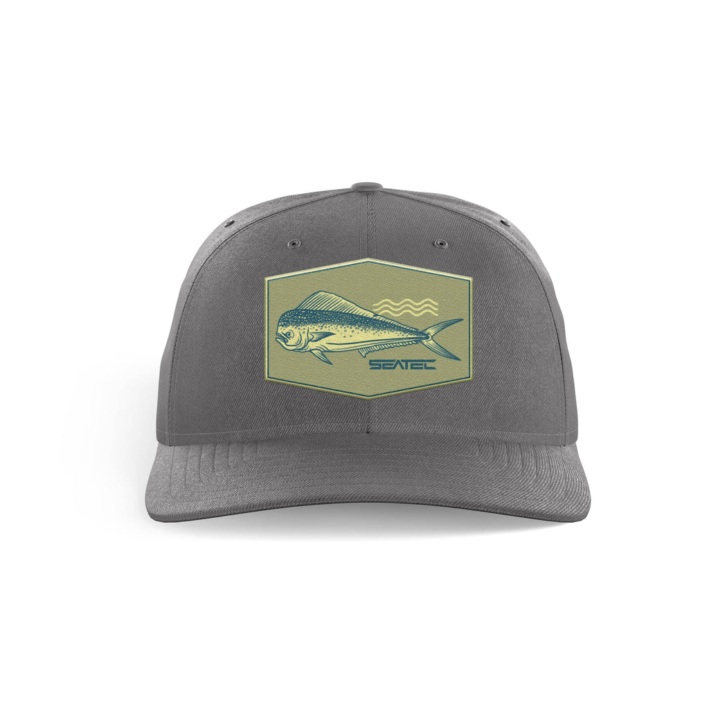 Mahi Mahi Fishing Hat | Fishing Trucker Hats | Dolphin Hat Gray