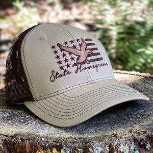 State Homegrown Hats Mallard Flag Trucker Hat