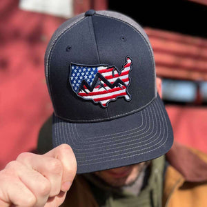 STATE HOMEGROWN Hats US Flag Logo Trucker Hat