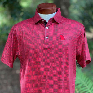 STATE HOMEGROWN Shirts Red/Black/White / Small Classic Georgia Performance Polo