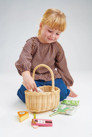 Tender Leaf Wicker Shopping Basket