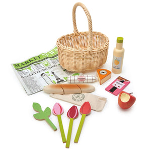 Tender Leaf Wicker Shopping Basket