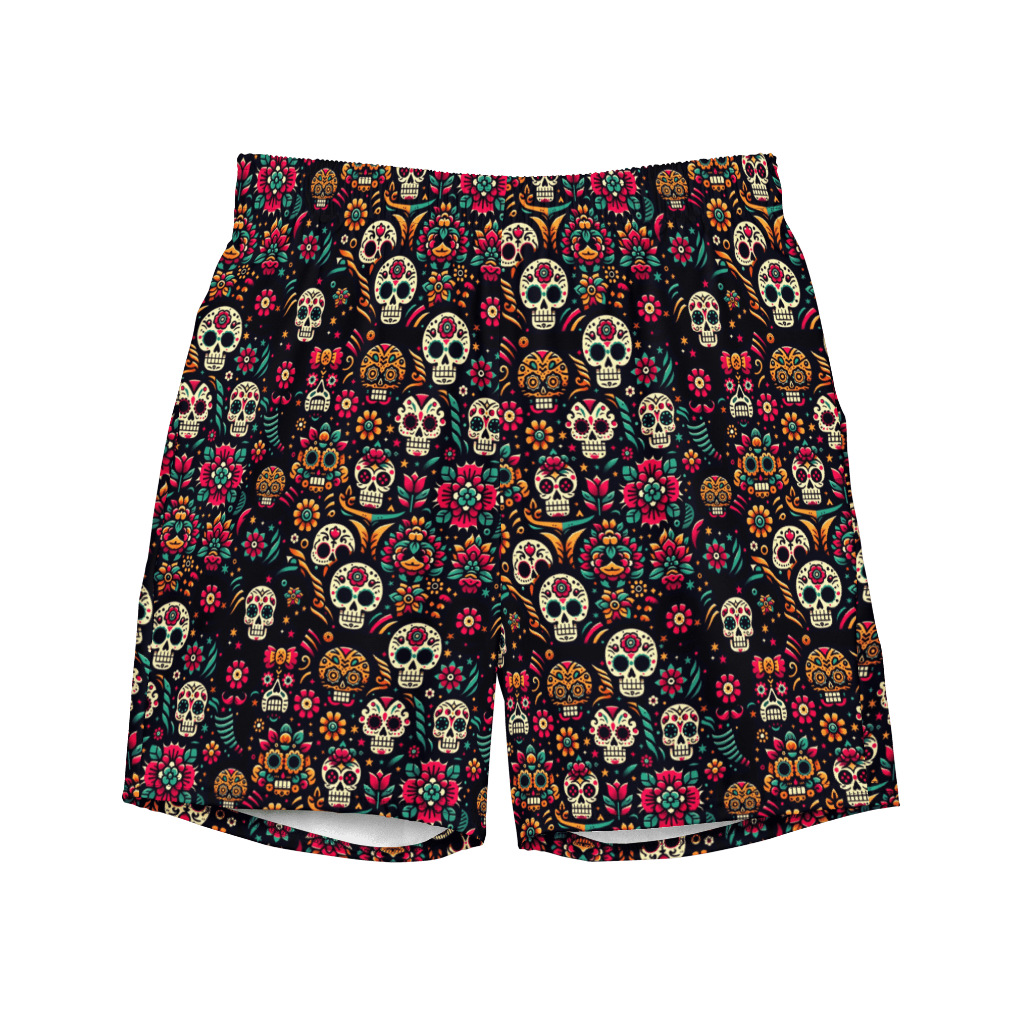 Texas Eclipse Outfitters 2XS Night Calavera: Dark Skulls Swim Trunks