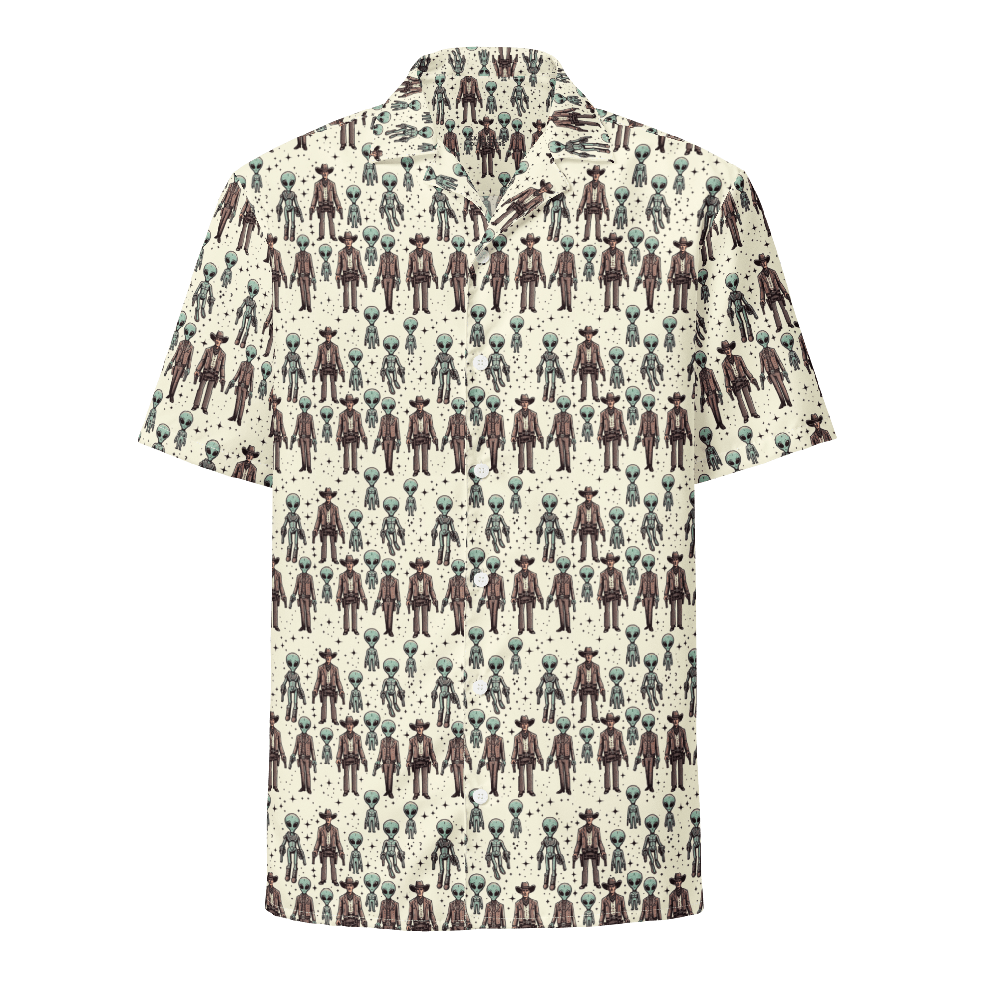 Texas Eclipse Outfitters Cosmic Cowboys: Cowboys and Aliens Button-Up Shirt