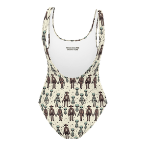 Texas Eclipse Outfitters Cosmic Cowboys: Cowboys and Aliens One-Piece Swimsuit