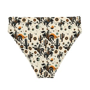 Texas Eclipse Outfitters Cosmic Rodeo: Bucking Space Bronco High-Waisted Bikini Bottom