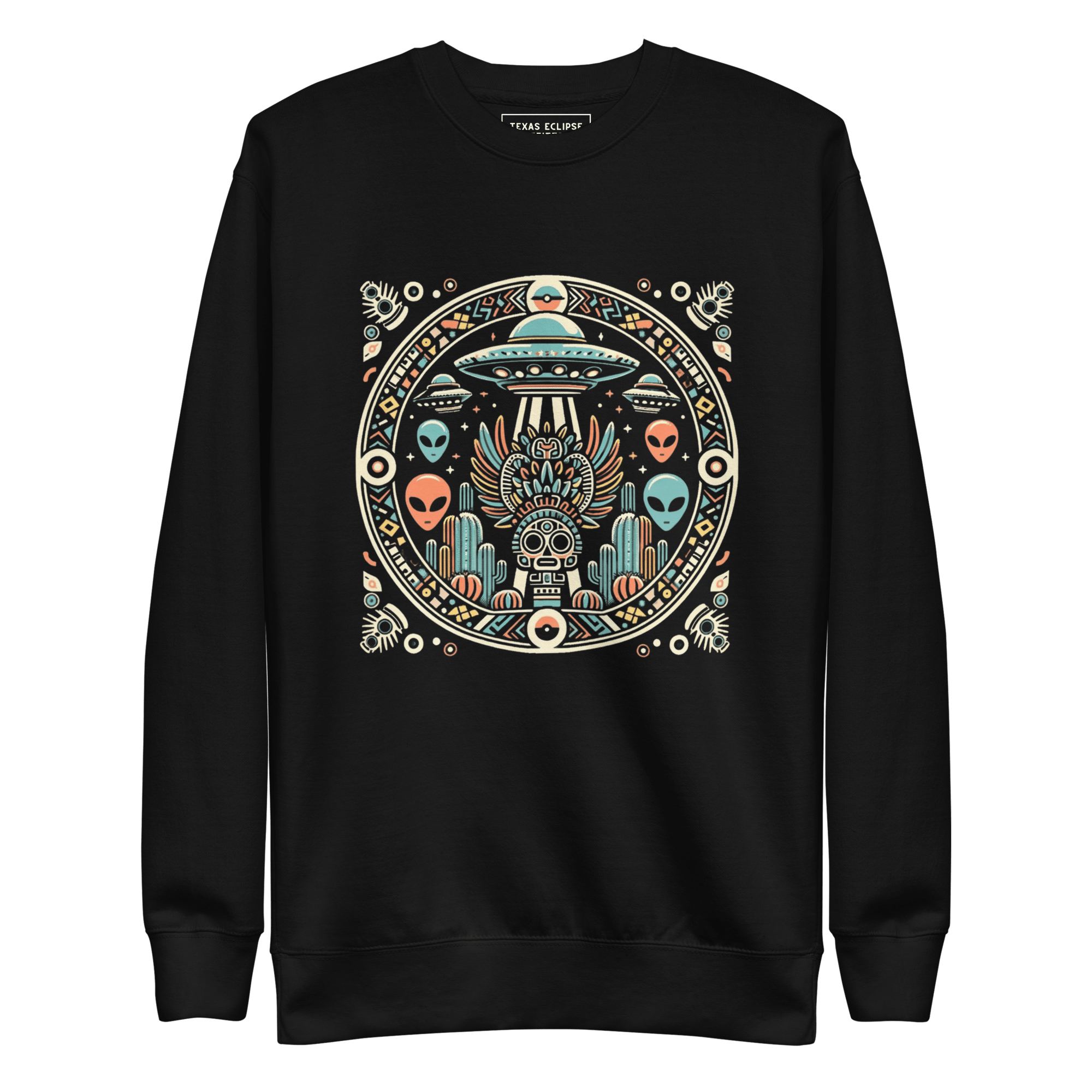 Texas Eclipse Outfitters Outerwear S Aztec Reverence Graphic Sweatshirt