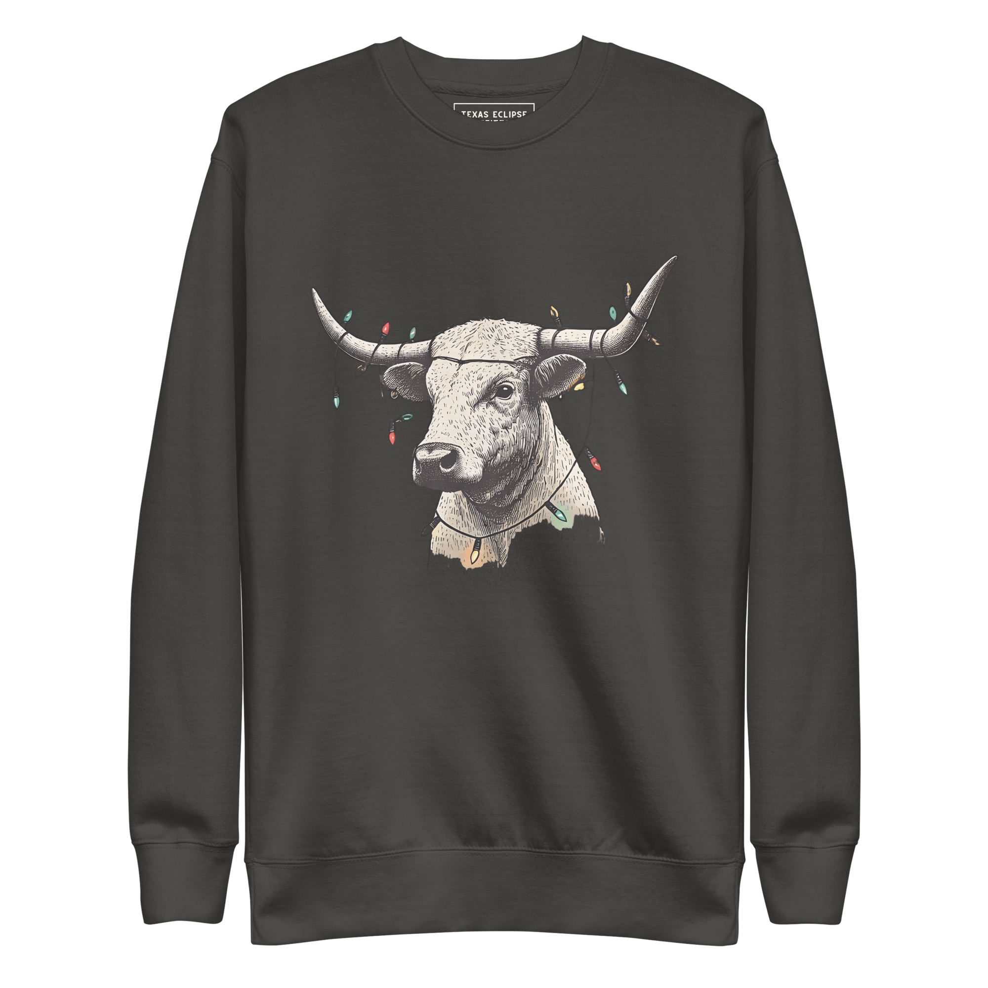 Texas Eclipse Outfitters Outerwear S Festive Steer Graphic Sweatshirt