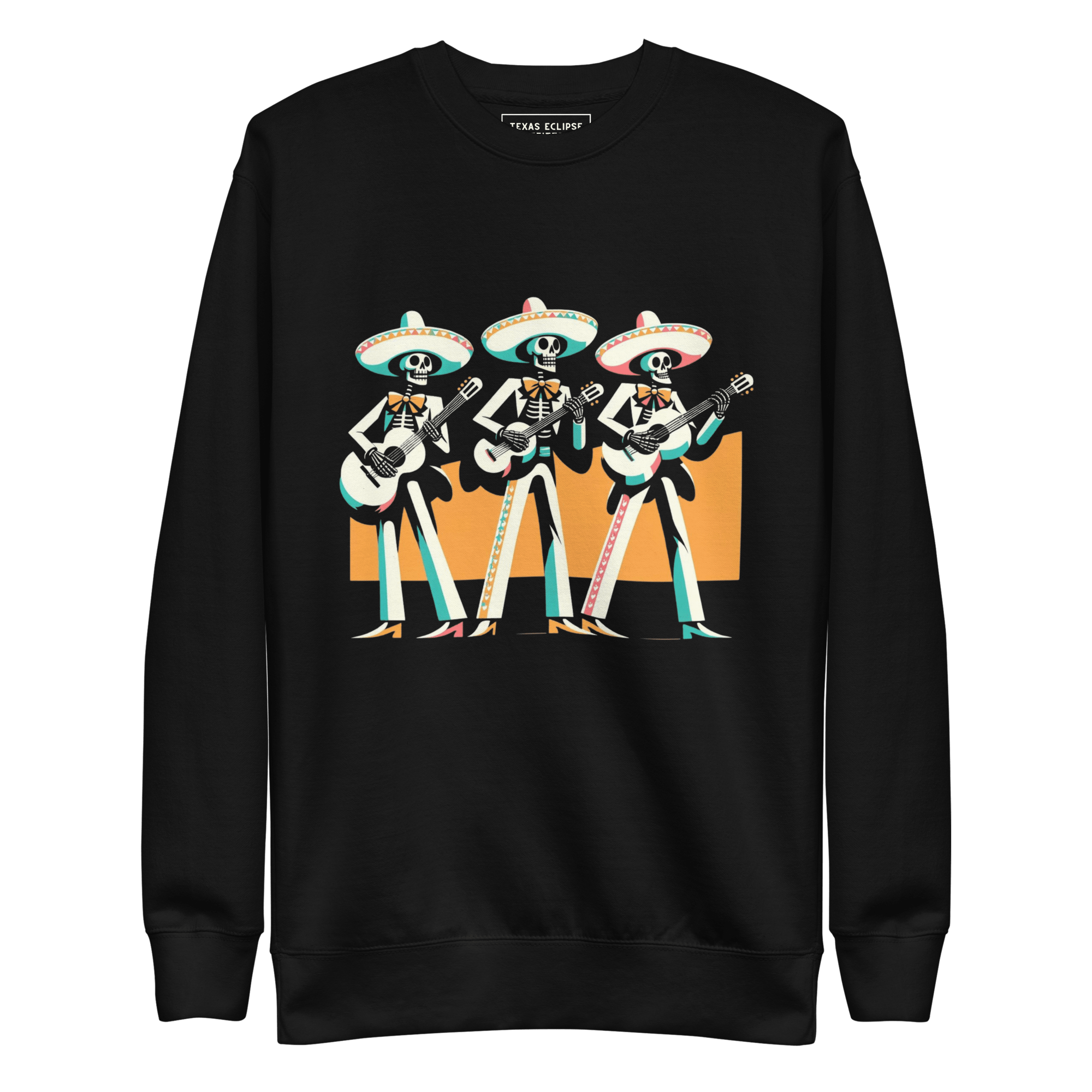 Texas Eclipse Outfitters Outerwear S Skeleton Mariachi Graphic Sweatshirt