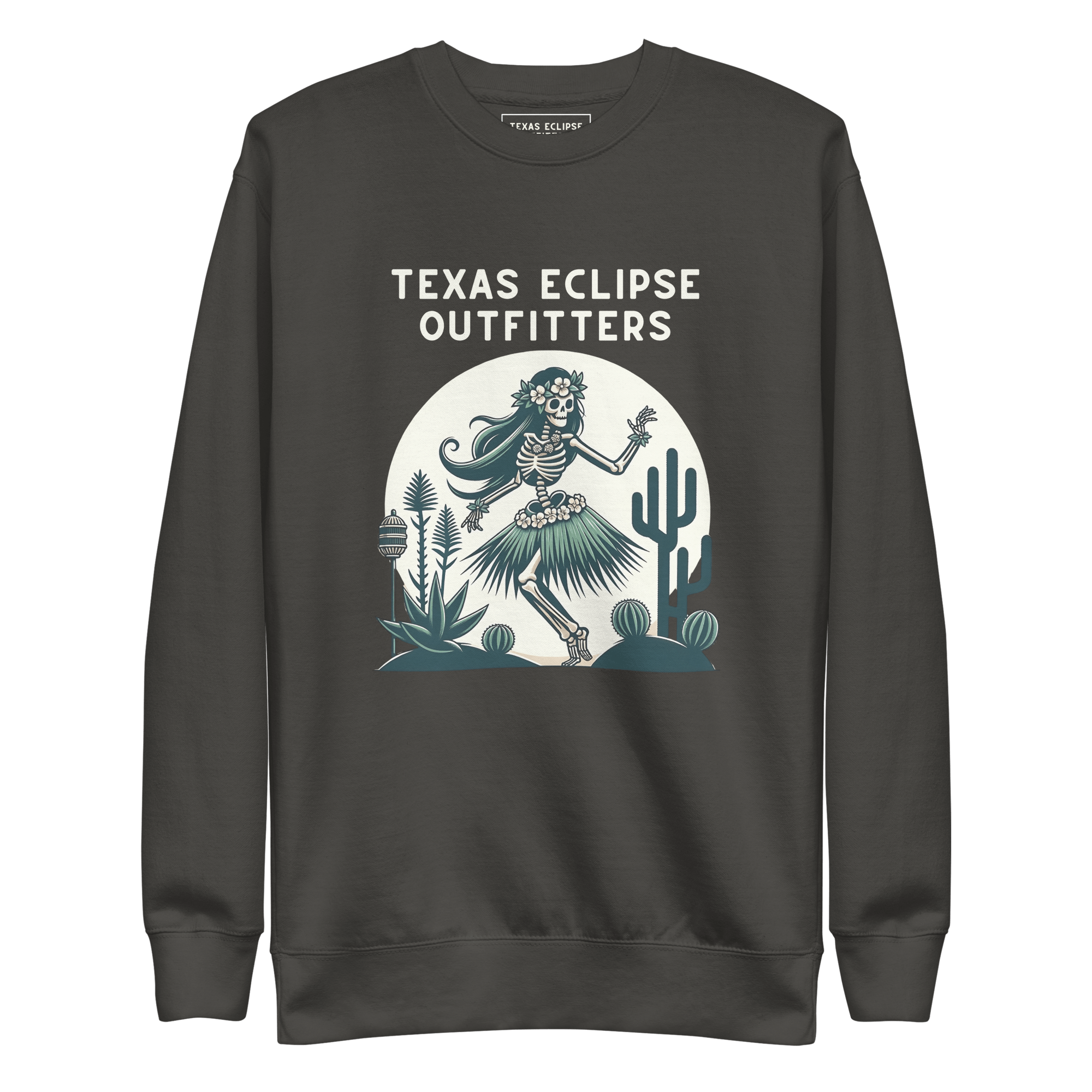 Texas Eclipse Outfitters Outerwear S Undead Luau Hula Girl Graphic Sweatshirt