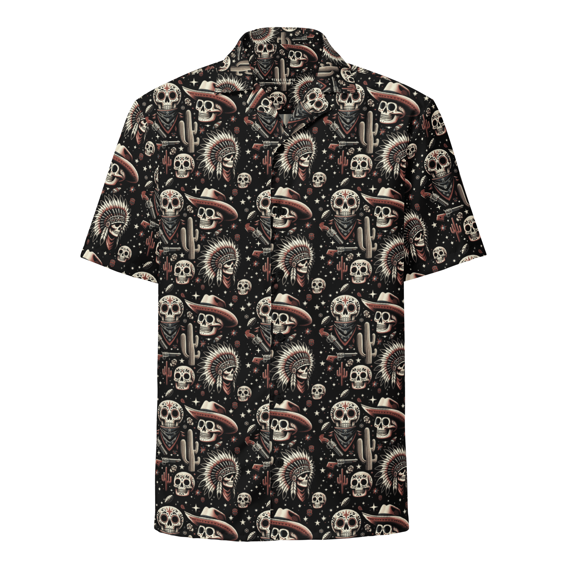 Texas Eclipse Outfitters Shirts Renegade Revel: Outlaw Skull Button-Up Shirt