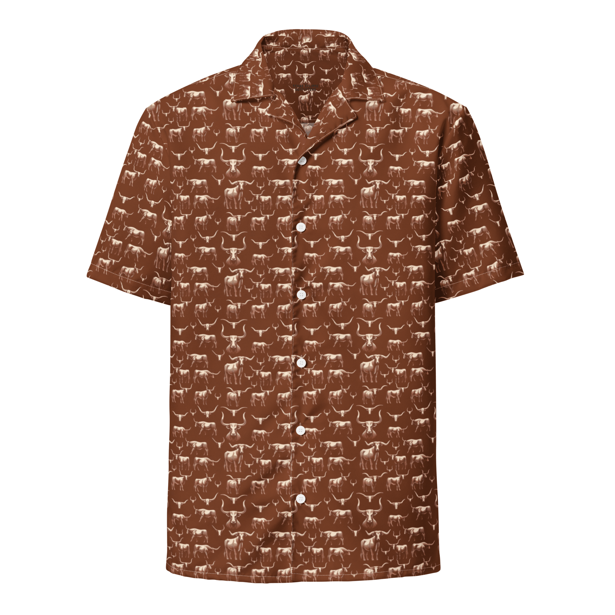 Texas Eclipse Outfitters Shirts Wild Steer: Fiery Longhorn Button-Up Shirt