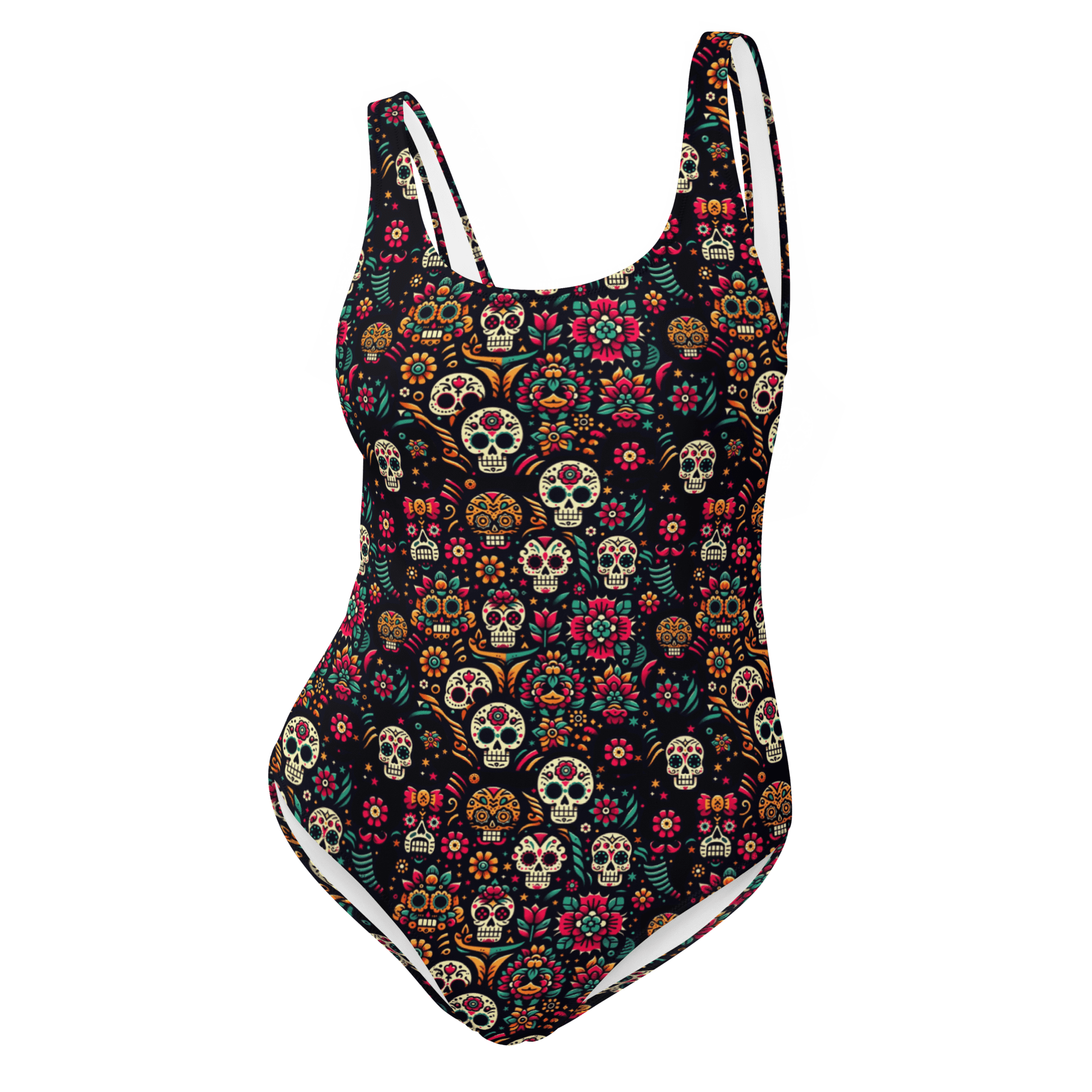 Texas Eclipse Outfitters Swimwear XS Night Calavera: Dark Skulls One-Piece Swimsuit