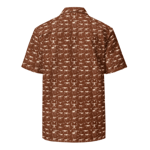 Texas Eclipse Outfitters Wild Steer: Fiery Longhorn Button-Up Shirt