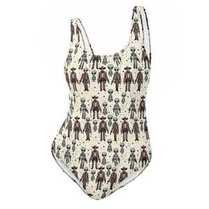 Texas Eclipse Outfitters XS Cosmic Cowboys: Cowboys and Aliens One-Piece Swimsuit