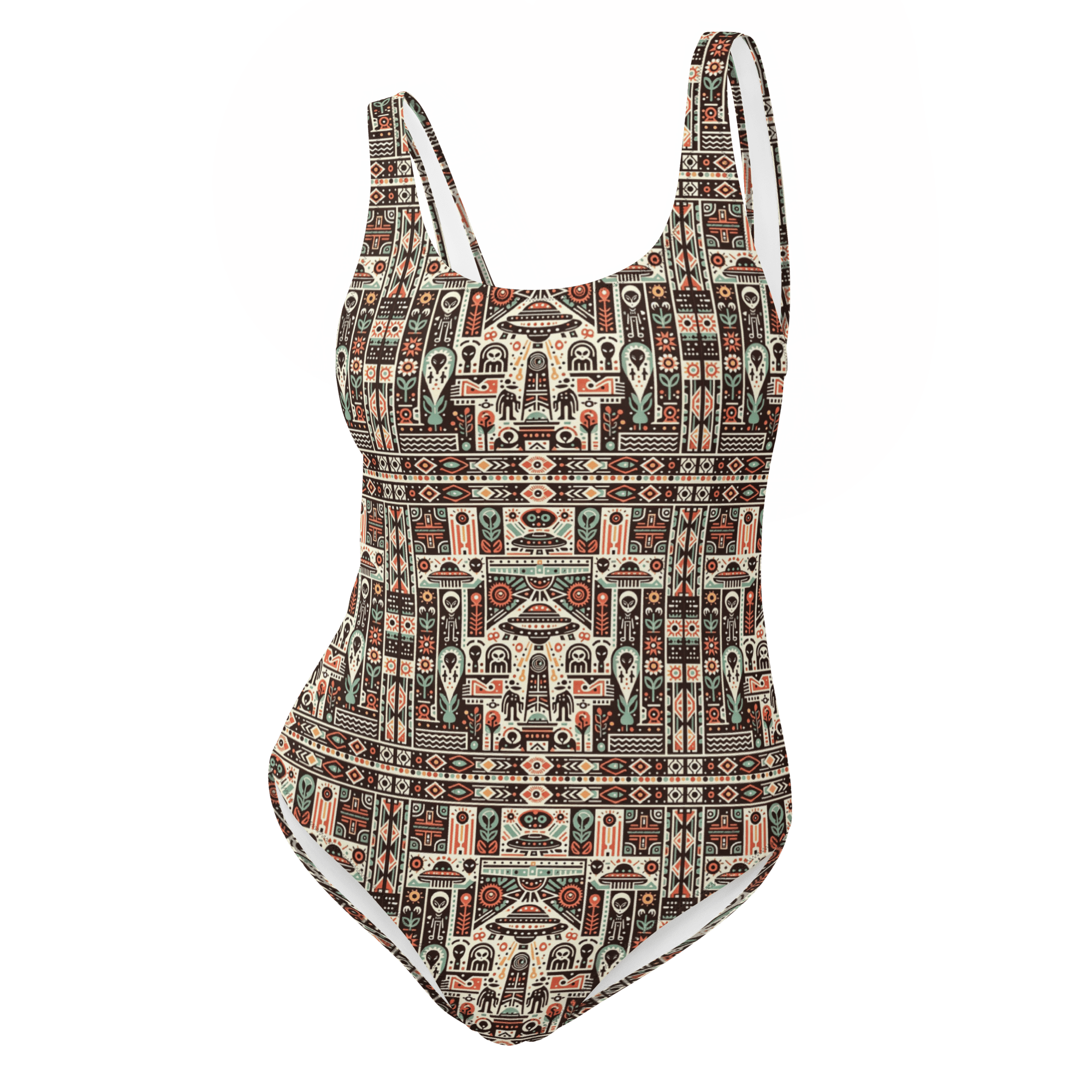 Texas Eclipse Outfitters XS Mayan Fever Dream: A Sighting One-Piece Swimsuit