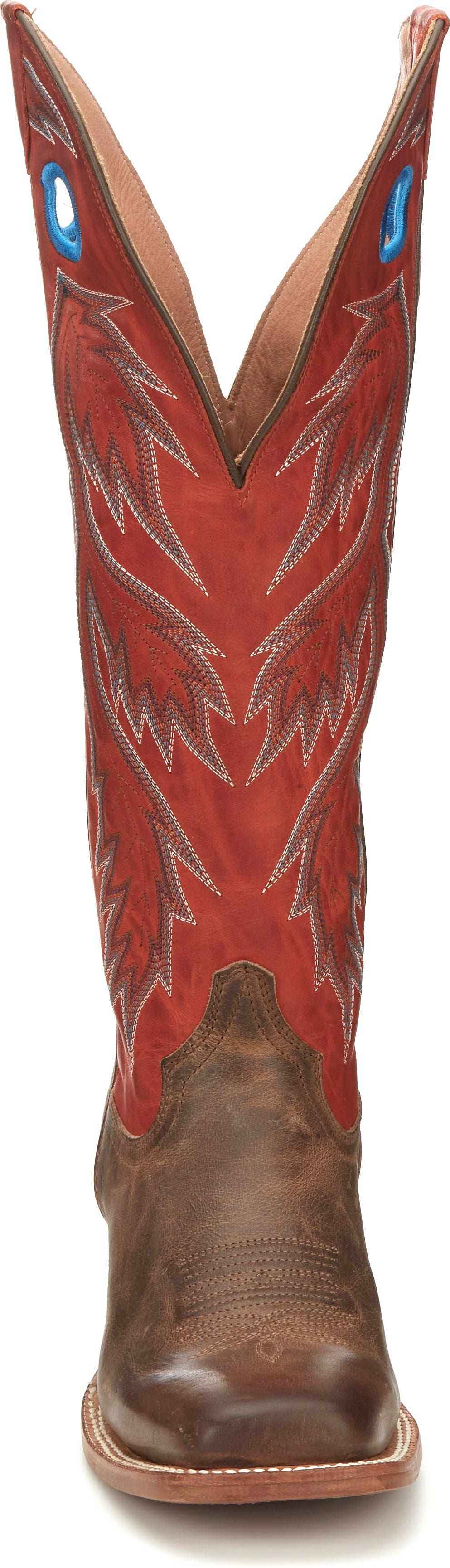 Tony Lama® Men's Wood Brown/Red Colburn Buckaroo Western Boots